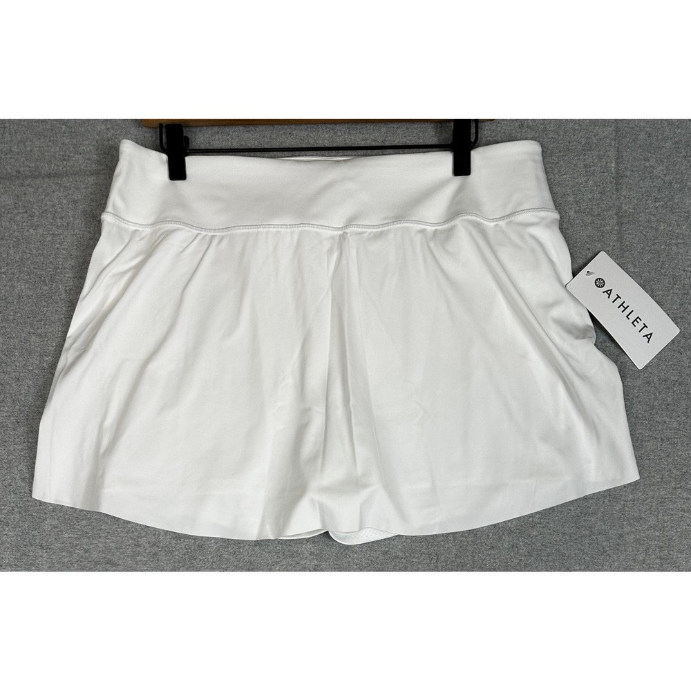 NEW Athleta Ace Advantage Skort Womens XL White Swiftlite Athletic Tennis Golf
